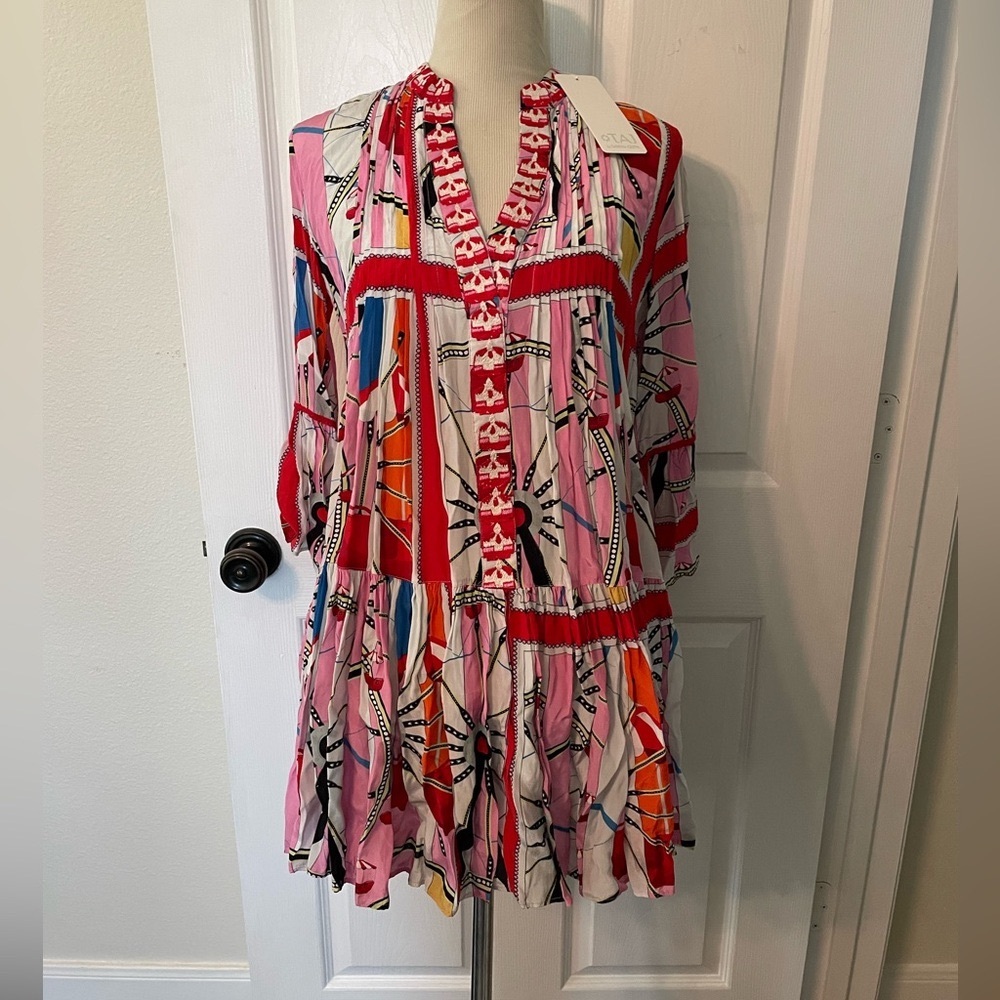 NWT TAJ Taj by Sabrina STYLIANOS DRESS in Santa Monica small